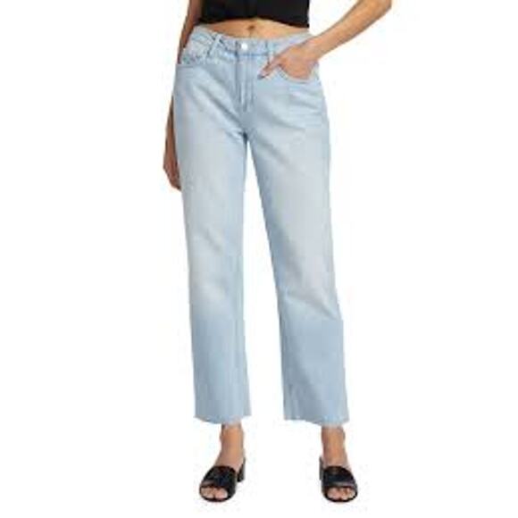 L'Agence Milana Low-rise Stovepipe Light Blue Denim Jeans - Picture 1 of 7